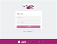 Tablet Screenshot of espacepro-immo.com